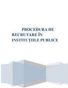 Procedura de Recrutare în Instituțiile Publice - Pagina 1