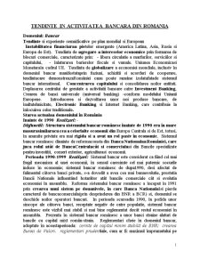Tendințe în activitatea bancară din România - Pagina 1