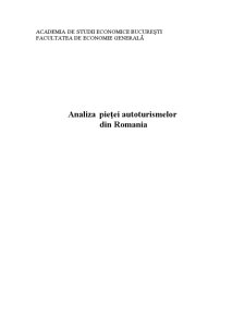 Analiza Pieței Autoturismelor din România - Pagina 1