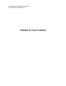 Elemente de teoria estimației - Pagina 1