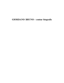 Giordano Bruno - Contur Biografic - Pagina 1
