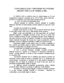 Contabilitatea obținerii și livrării producției la SC Mirela SRL - Pagina 1