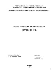 Sisteme de Aditivare Integrate - Studiu de Caz - Acidul Lactic - Pagina 1