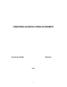 Creșterea și Dezvoltarea Economică - Pagina 1