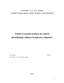 Metode Moderne de Control Microbiologic - Pagina 1