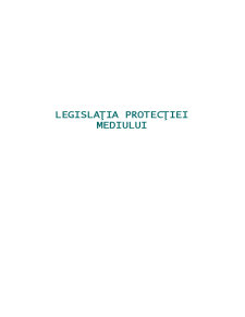 Legislația Protecției Mediului - Pagina 1