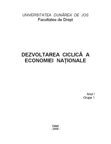 Dezvoltarea Ciclică a Economiei Naționale - Pagina 1