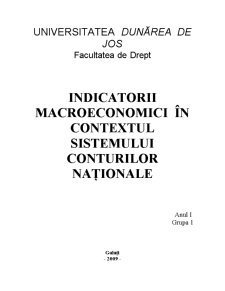 Indicatorii Macroeconomici în Contextul Sistemului Conturilor Naționale - Pagina 1