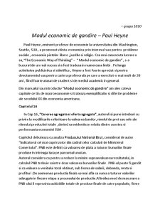 Recenzie modul economic de gândire de Paul Heyne - Pagina 1