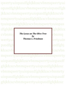 Lexus and the Olive Tree - Thomas L. Friedman - Pagina 1