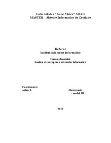 Analiza și Conceperea Sistemelor Informatice - Pagina 1