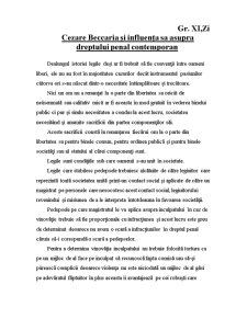 Cezare Beccaria și Influența sa asupra Dreptului Penal Contemporan - Pagina 1