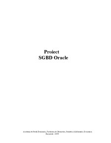 SGBD Oracle - Pagina 1