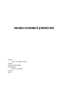 Uniunea Economică și Monetară - Pagina 1