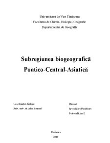 Subregiunea biogeografică - pontico-central-asiatica - Pagina 1