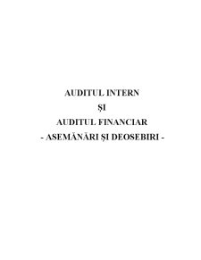 Auditul Intern și Auditul Financiar - Asemănări și Deosebiri - Pagina 2
