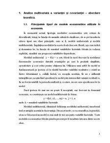 Analiza Multivariată a Varianței și Covarianței - Pagina 1
