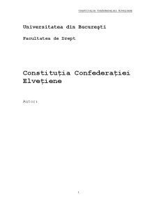 Constituția Confederației Elvețiene - Pagina 1