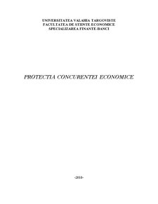 Protecția concurenței economice - Pagina 1