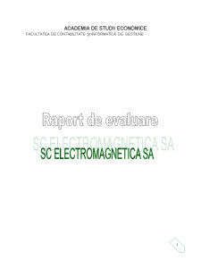 Raport evaluare SC Electromagnetica SA - Pagina 1