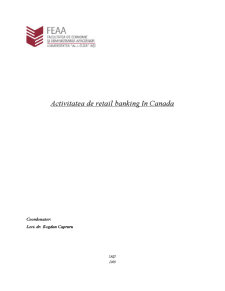 Activitatea de Retail Banking în Canada - Pagina 1
