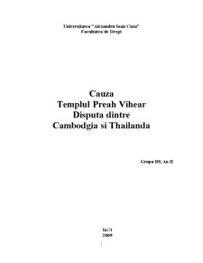 Templul Preah Vihear - dispută dintre Cambodgia și Thailanda - Pagina 1