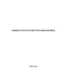 Crizele Financiare și Globalizarea - Pagina 1
