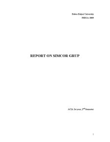 Report on Simcor Grup - Pagina 1
