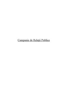 Campanie de Relații Publice - Pagina 1