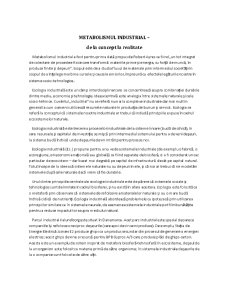 Metabolism Industrial - Reciclarea Sticlelor PET - Pagina 2