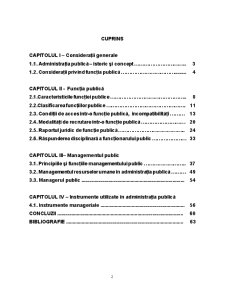 Funcția publică și rolul instrumentelor manageriale - Pagina 2