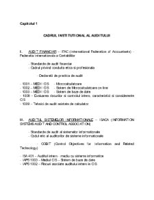 Auditul Sistemelor Informatice - Pagina 1