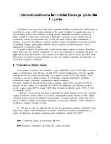 Internationalizarea Brandului Dacia pe Piata din Ungaria - Marketing International - Pagina 3