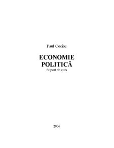 Economie Politică - Pagina 1