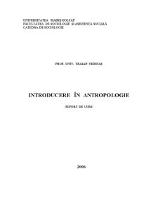Introducere în Antropologie - Pagina 1