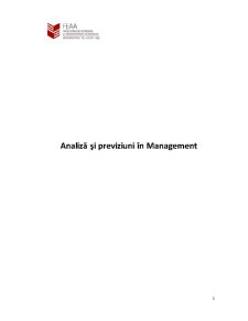 Analize și Previziuni în Cadrul Firmei Arabesque - Pagina 1