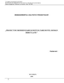 Proiect de Modernizare și Dezvoltare Hotel Roman Herculane - Pagina 1