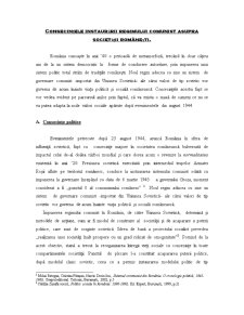 Consecințele Instaurării Regimului Comunist Asupra Societății Românești - Pagina 1