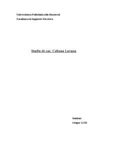 Studiu de Caz- Cafeaua Lavazza - Pagina 1