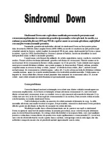 Sindromul Down - Pagina 1