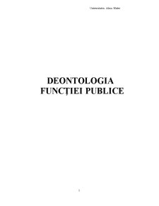 Deontologia Funcției Publice - Pagina 1