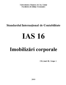IAS 16 - imobilizări corporale - Pagina 1
