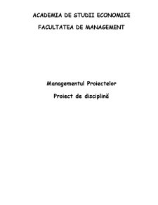 Managementul Proiectelor - SC Food SRL - Pagina 1