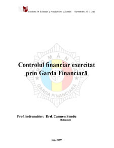 Controlul Financiar Exercitat prin Garda Financiară - Pagina 1