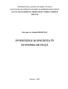 Investițiile și Eficiența în Economia de Piață - Pagina 1