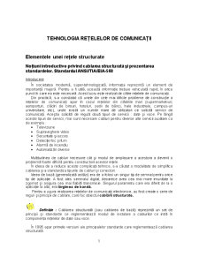 Tehnologia Rețelelor de Comunicații - Pagina 1