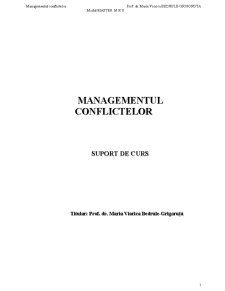 Managementul Conflictelor - Pagina 1