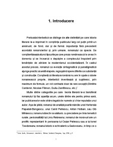 Romanul Românesc Interbelic - Pagina 1