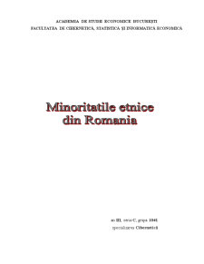 Minoritățile etnice din România - Pagina 1