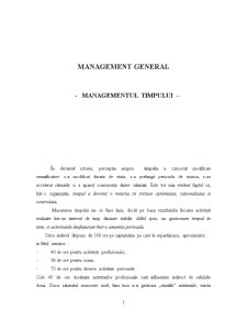 Management General - Managementul Timpului - Pagina 1